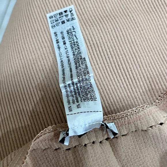 ZARA Nude Ribbed Bodycon Limitless Contour Collection Dress - Picture 11 of 11